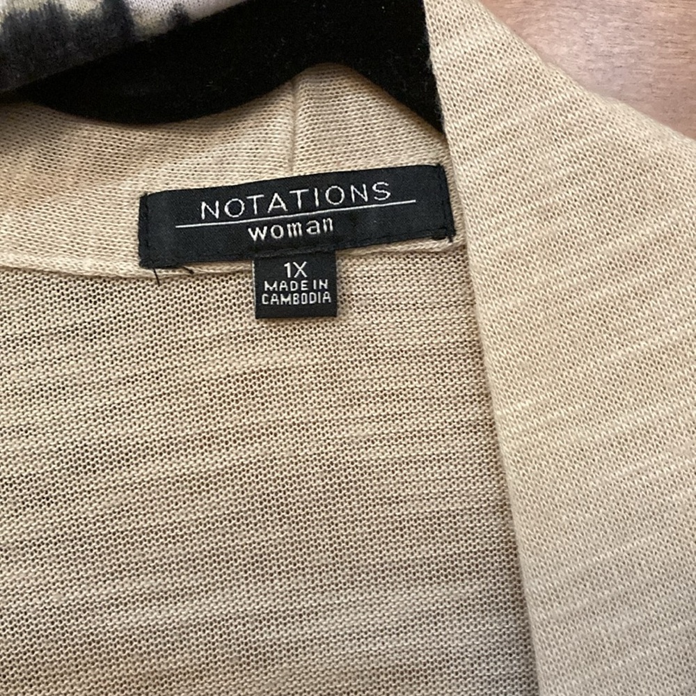 Notations 3pc Top Jacket Size 1x With Built In Ca… - image 3